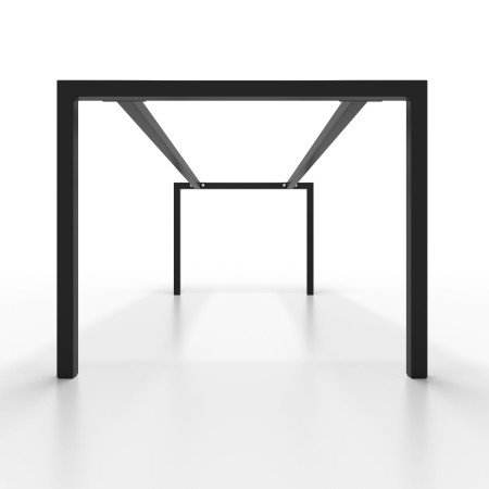 Table frame with square tube and double connecting bar - U Shaped - UA2B4040 | Taormina Design