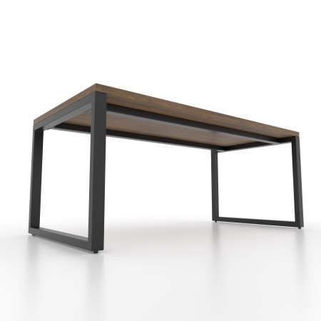 2x Pieds de table en métal avec double barre centrale - en forme de U | U2B6040 | Taormina Design