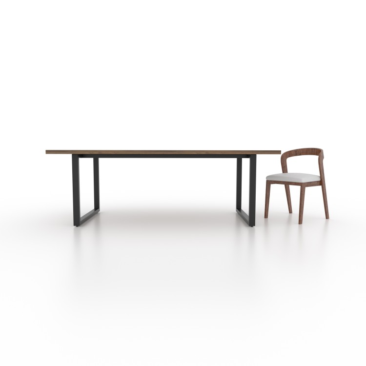 2x Pieds de table en métal avec double barre centrale - en forme de U | U2B6040 | Taormina Design