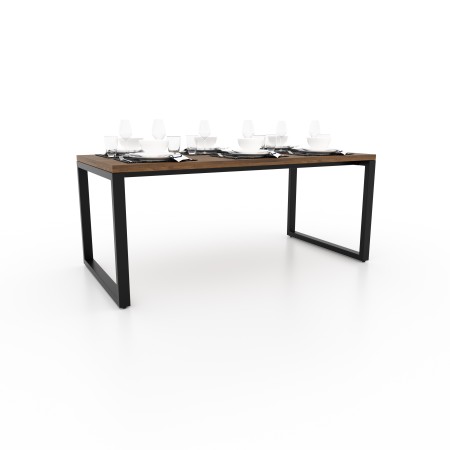 2x Pieds de table en métal avec double barre centrale - en forme de U | U2B6040 | Taormina Design