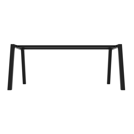 Trapezoidal Metal Table Legs with Double Center Bar, Trapezoid Frame - TRA2B6040