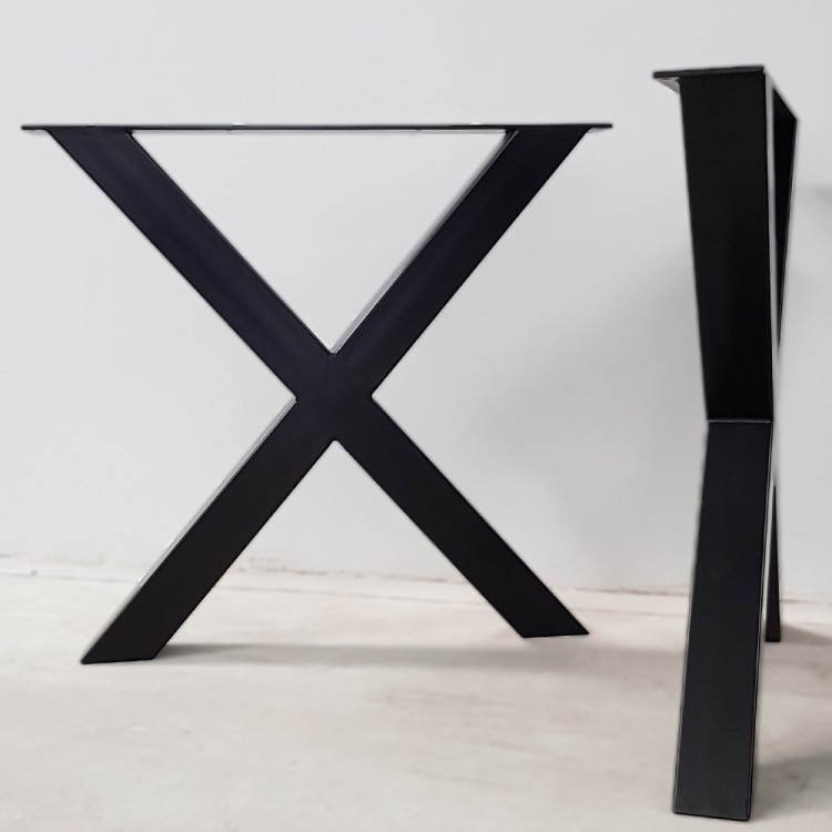 2x Pieds de table en métal  en forme de croix X -  X8080 | Taormina Design