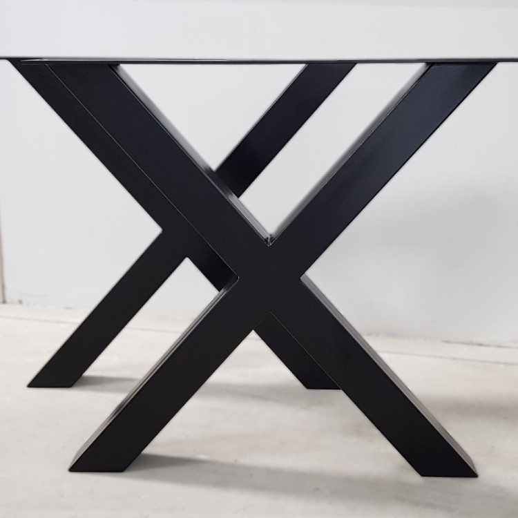 2x Pieds de table en métal  en forme de croix X -  X8080 | Taormina Design