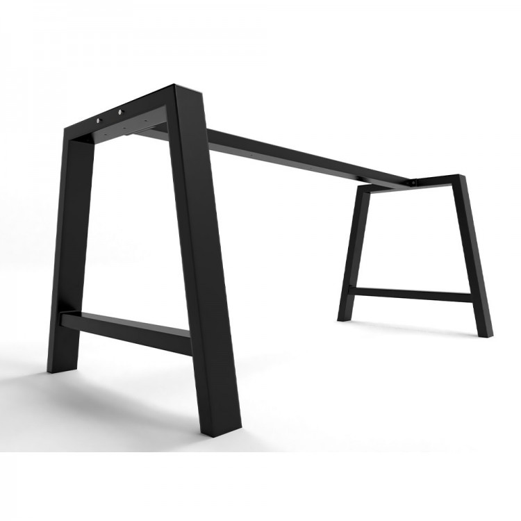 Metal table legs with central bar - A shaped - A8040B | Taormina Design