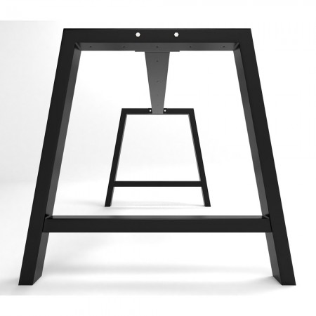 Metal table legs with central bar - A shaped - A8040B | Taormina Design