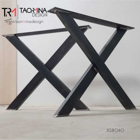 Pieds de table en métal  en forme de croix - XS8040| Taormina Design