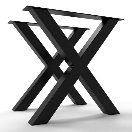 2x Pieds de table en métal  en forme de croix X -  X8080 | Taormina Design