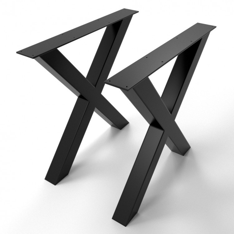 2x Pieds de table en métal  en forme de croix X -  X8080 | Taormina Design