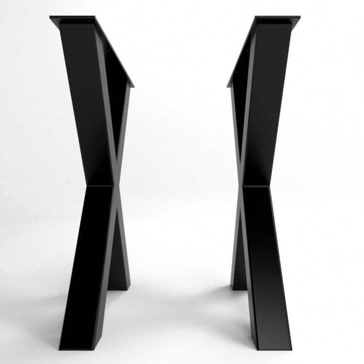 2x Pieds de table en métal  en forme de croix X -  X8080 | Taormina Design