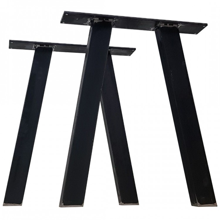 2x Metal table legs - trapezoid shaped - TA8060 | Taormina Design