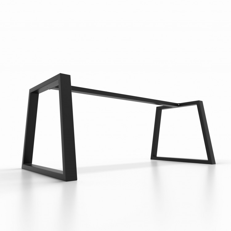 Metal table legs with central bar - trapezoid shaped - TRB8040  | Taormina Design