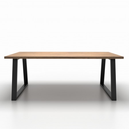 Pieds de table en métal avec barre centrale - en forme de trapèze - TRB8040 | Taormina Design