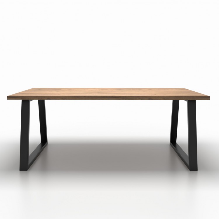 Pieds de table en métal avec barre centrale - en forme de trapèze - TRB8040 | Taormina Design