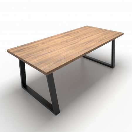 Pieds de table en métal avec barre centrale - en forme de trapèze - TRB8040 | Taormina Design