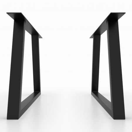 2x Pieds de table en métal - en forme de trapèze - TR8040 | Taormina Design