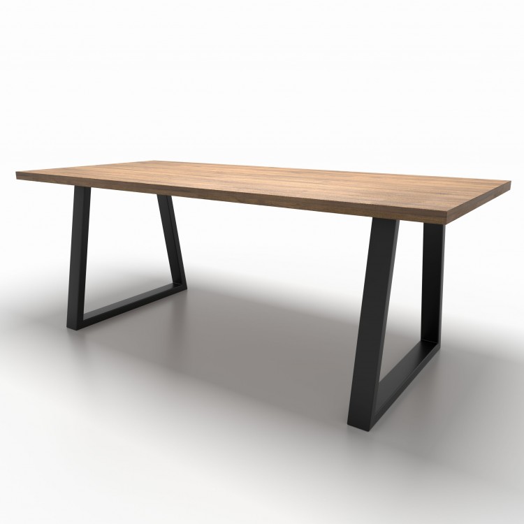 2x Pieds de table en métal - en forme de trapèze - TR8040 | Taormina Design