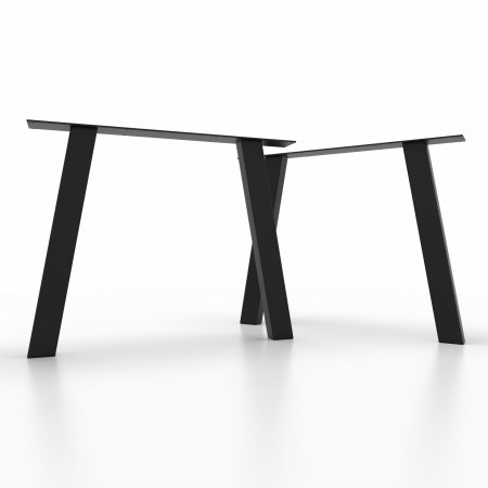 2x Pieds de table en métal  en forme de trapèze ouvert -  TA8060 | Taormina Design