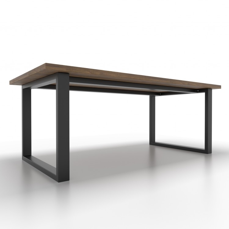 Pieds de table en métal avec double barre centrale - en forme de U - U2B8040