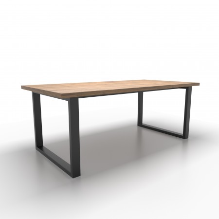 Pieds de table en métal avec double barre centrale - en forme de U - U2B8040