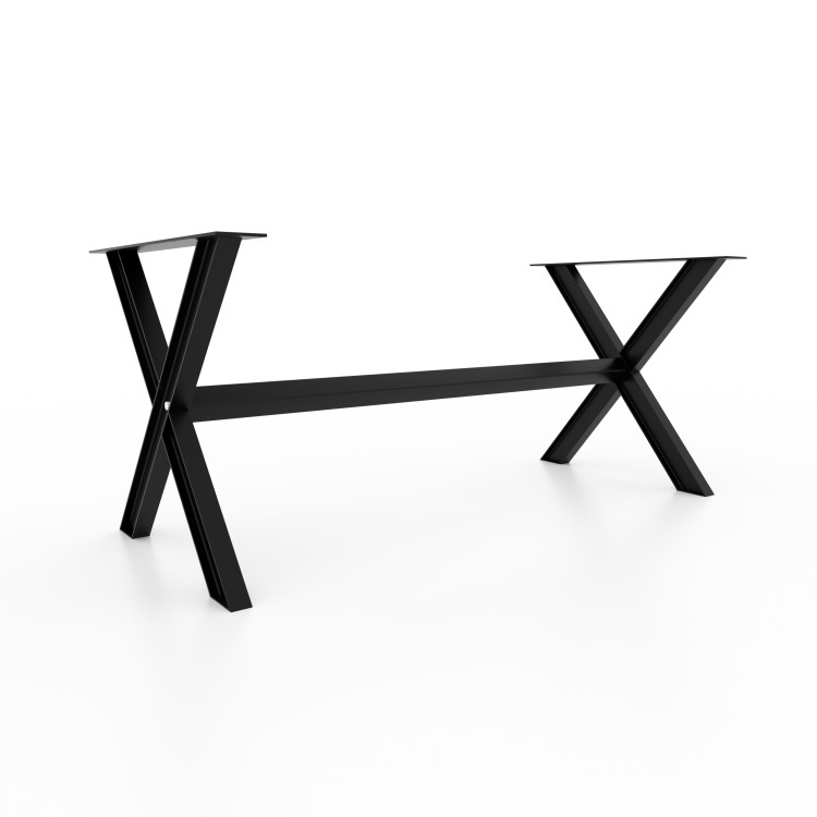 Metal table legs with central bar - X Shaped - XBIPE80 | Taormina Design