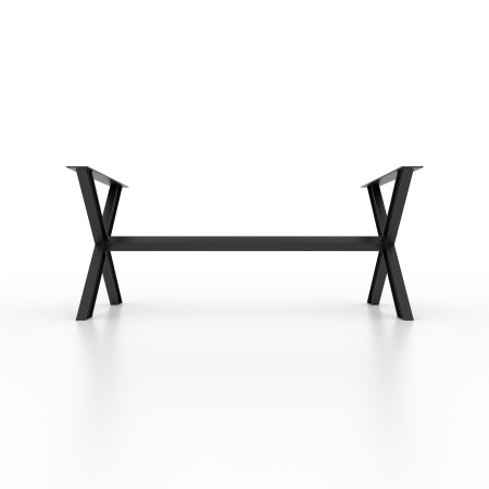 Metal table legs with central bar - X Shaped - XBIPE80 | Taormina Design