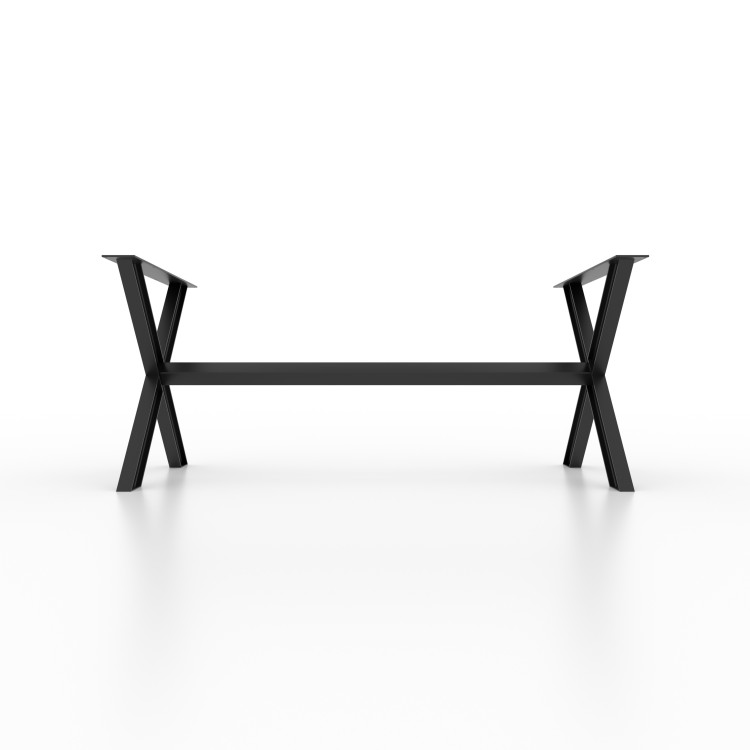 Metal table legs with central bar - X Shaped - XBIPE80 | Taormina Design