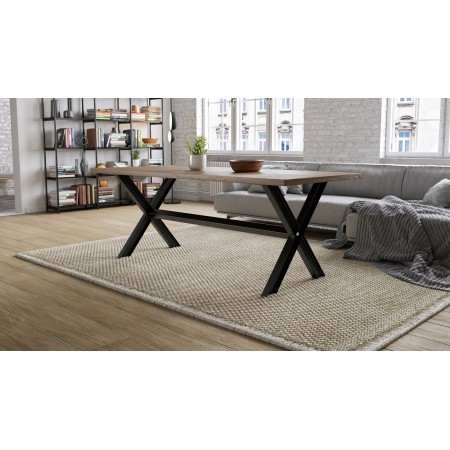 Metal table legs with central bar - X Shaped - XBIPE80 | Taormina Design