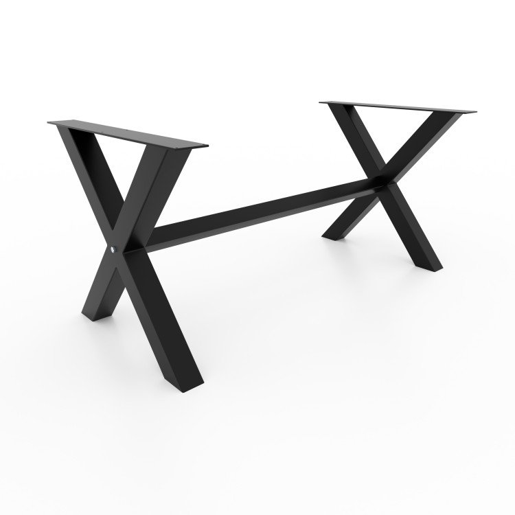 Table Legs Custom Solution with central bar, X Shaped - XB8080 | Taormina Design