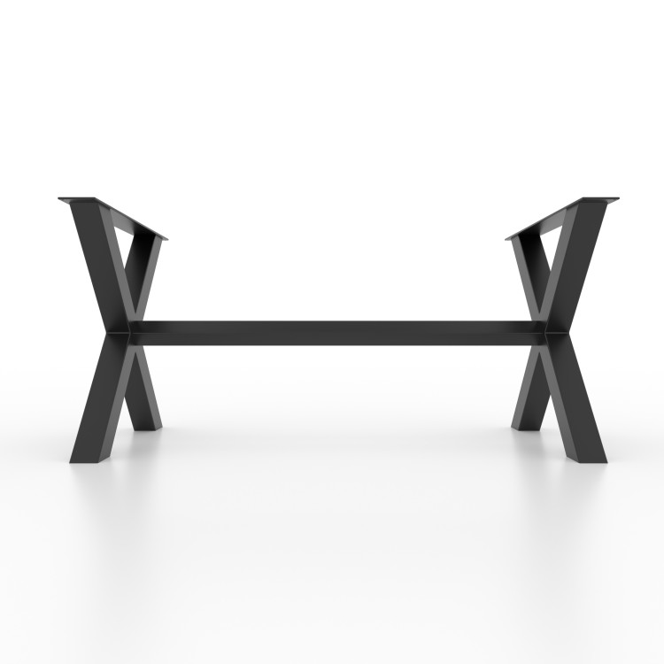 Table Legs Custom Solution with central bar, X Shaped - XB8080 | Taormina Design