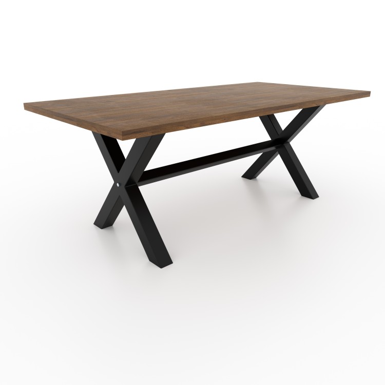 Pieds de table croix avec barre de support centrale X - XB8080 | Taormina Design